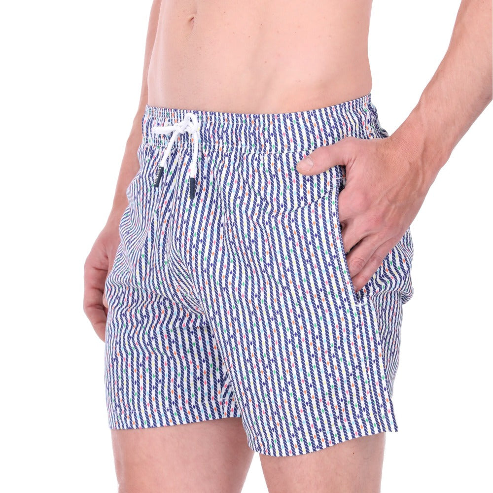 Traje de baño de secado rápido para hombre Rainbow fish.