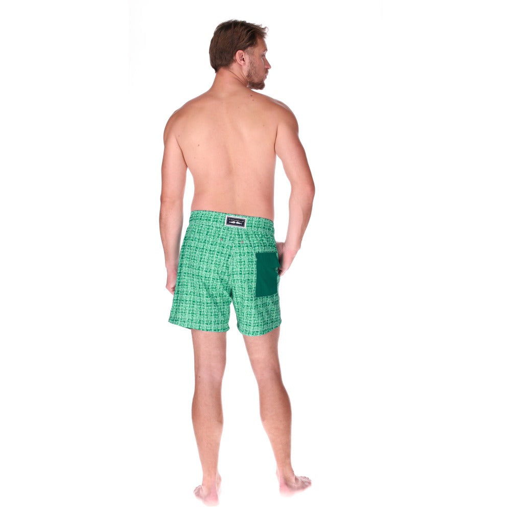 Men's Swimsuit Green Bird Model