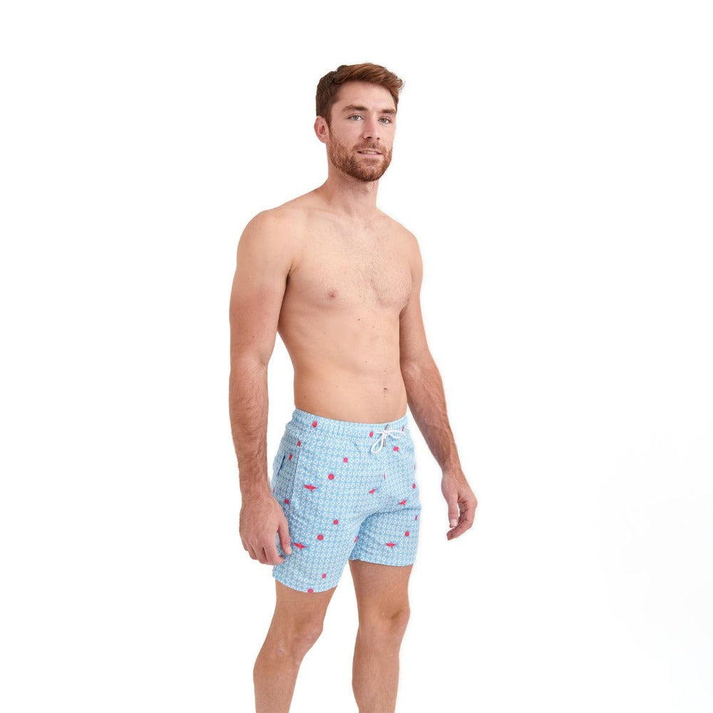 Men's Swimsuit Blue Origamix