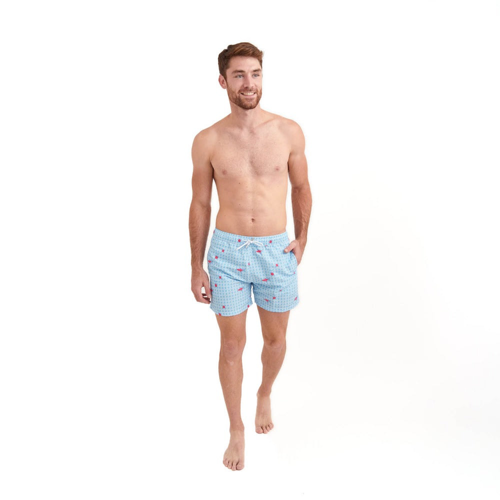 Men's Swimsuit Blue Origamix