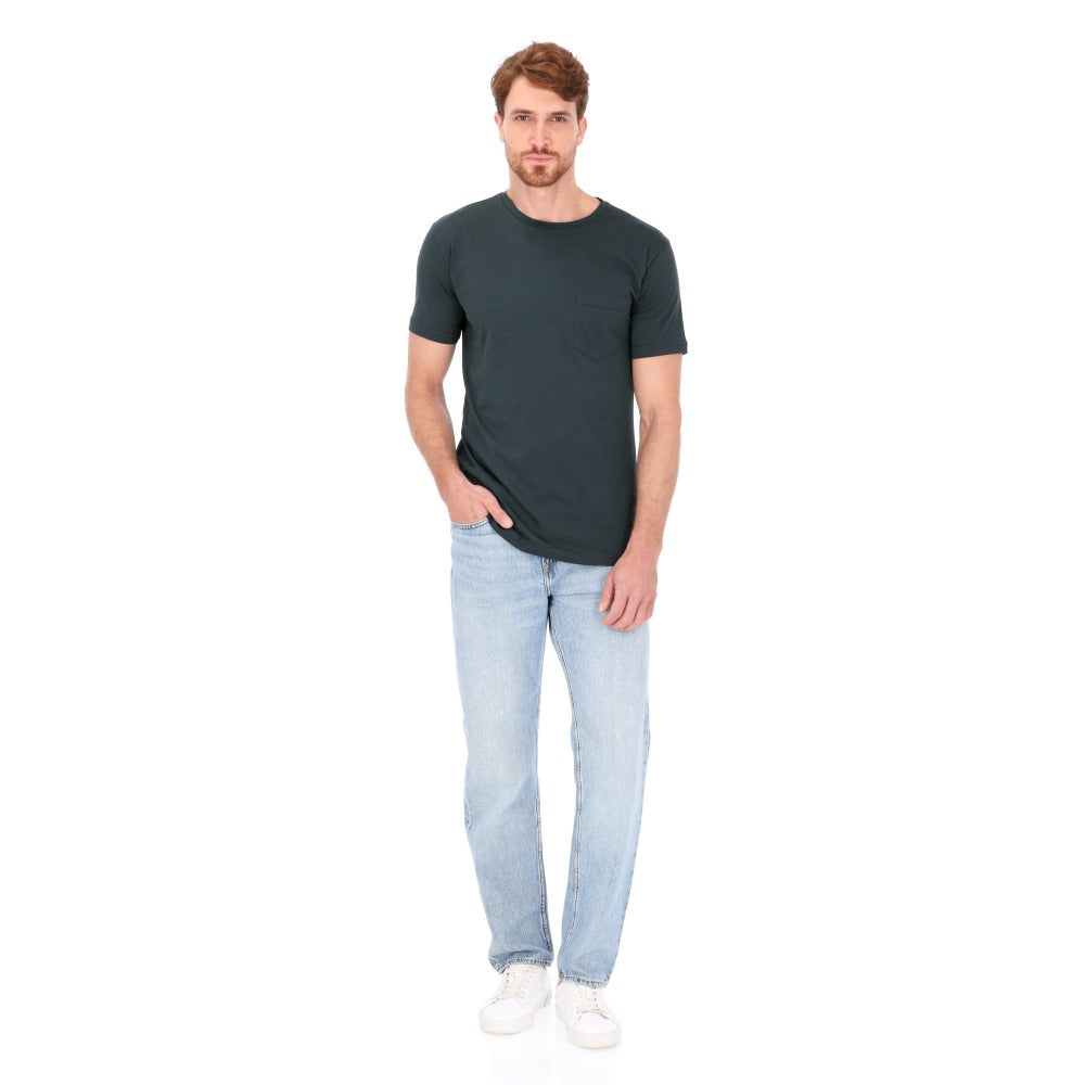 Playera básica para hombre 100% algodón. Forest Green Est Tulum