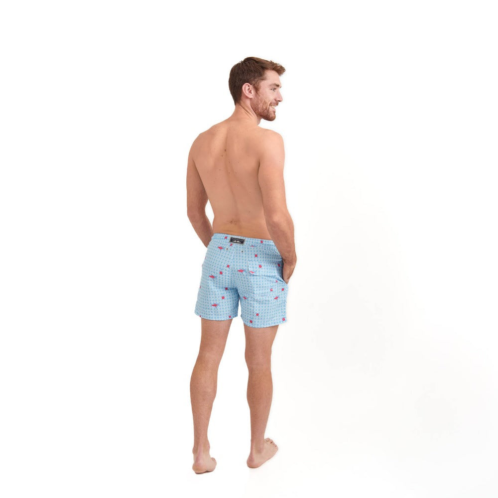 Men's Swimsuit Blue Origamix