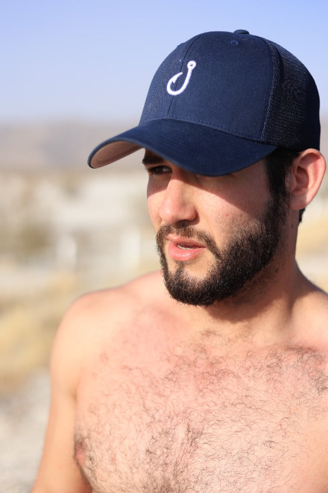 Navy Blue Hook Trucker Cap