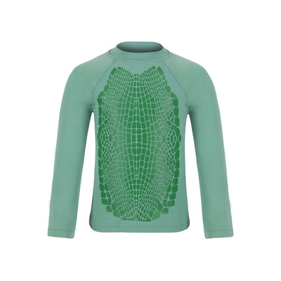 Camiseta de cocodrilo para el sol Green Croc Scales. Protección UV image 1