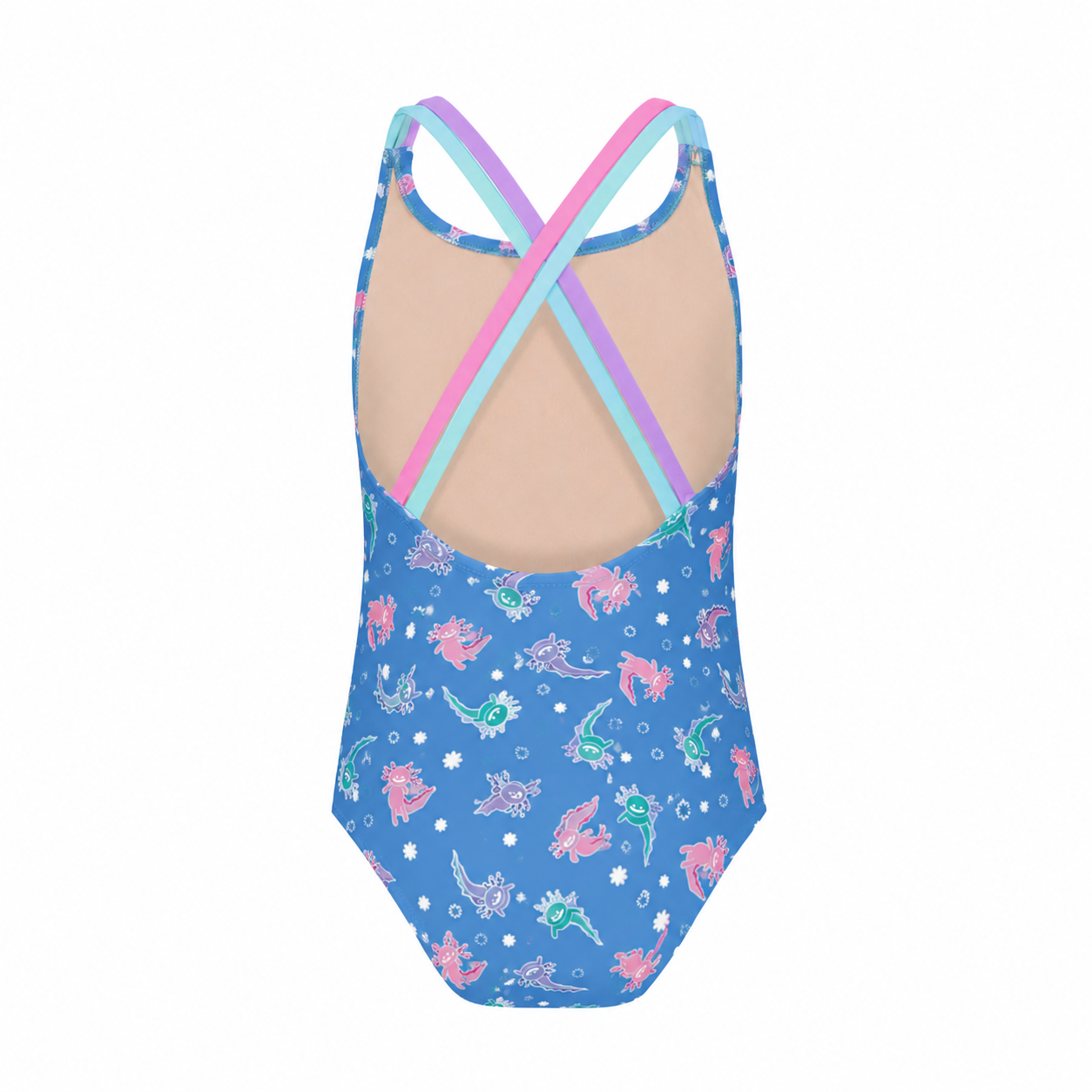 TRAJE DE BAÑO NIÑA MODELO AJOLOTES POP