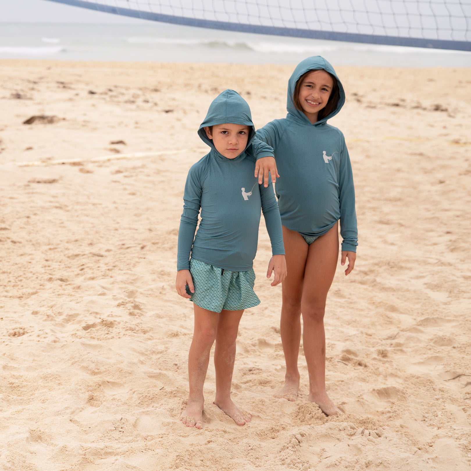HOODIE UNISEX INFANTIL AQUA