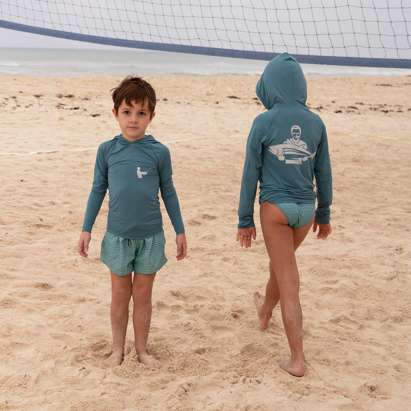 HOODIE UNISEX INFANTIL AQUA
