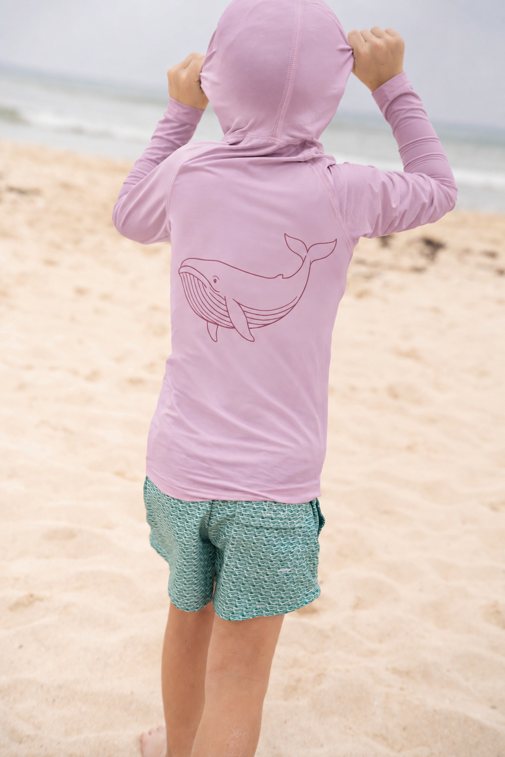 Playera Rashguard rosa para niños