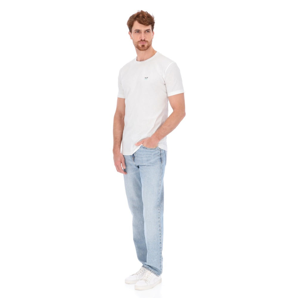 Playera básica para hombre 100% algodón. White Est Cabo