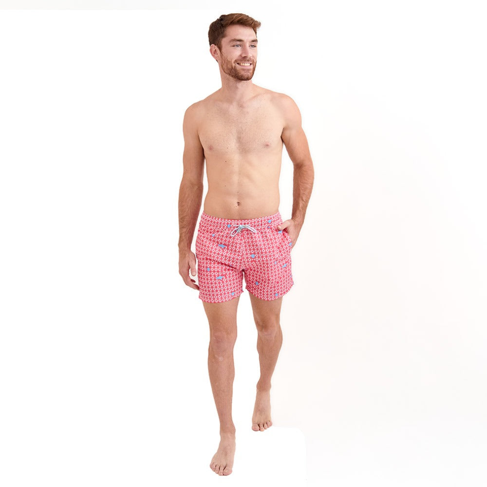 Pink Origamix Men's Swimsuit