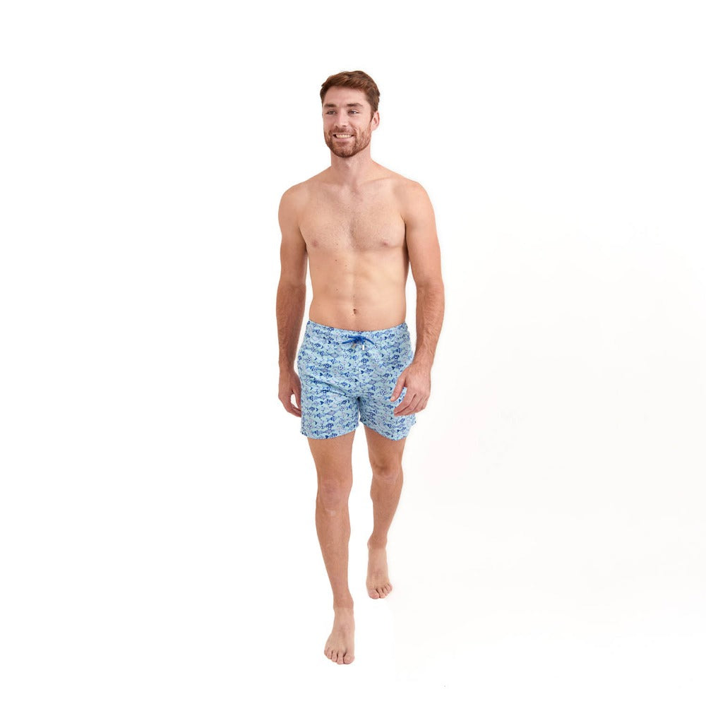 Aquareli Teal Men's Swimsuit