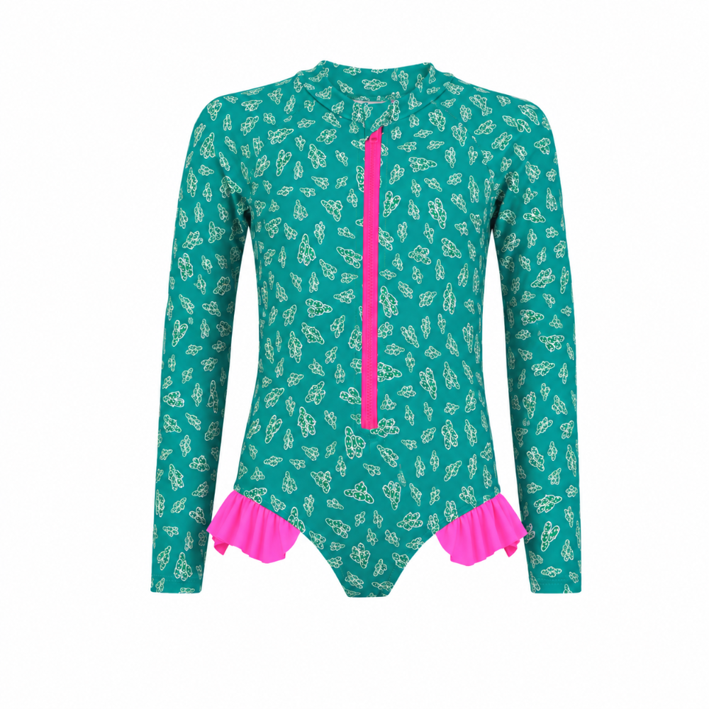 TRAJE DE BAÑO NIÑA MODELO PRICKLEY PINK