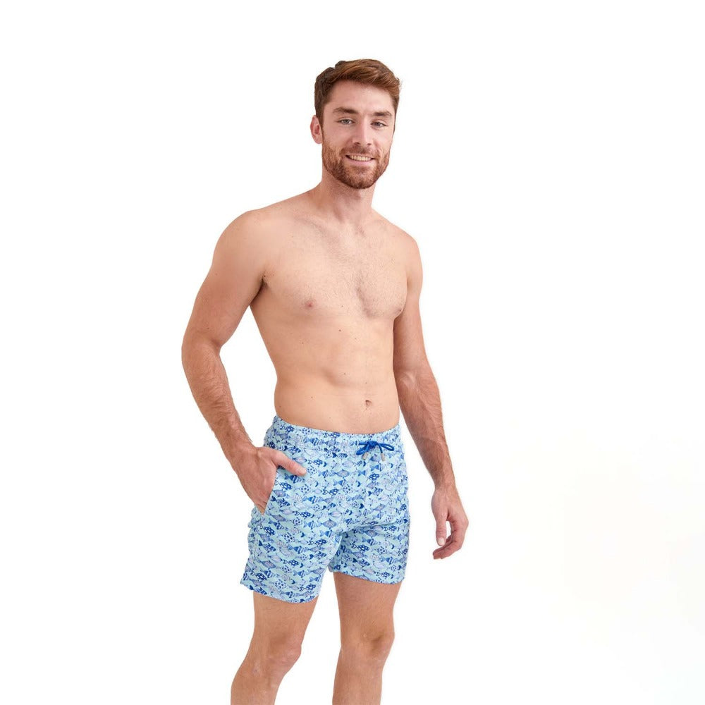 Aquareli Teal Men's Swimsuit