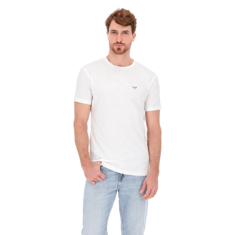 Playera básica para hombre 100% algodón. White Est Cabo