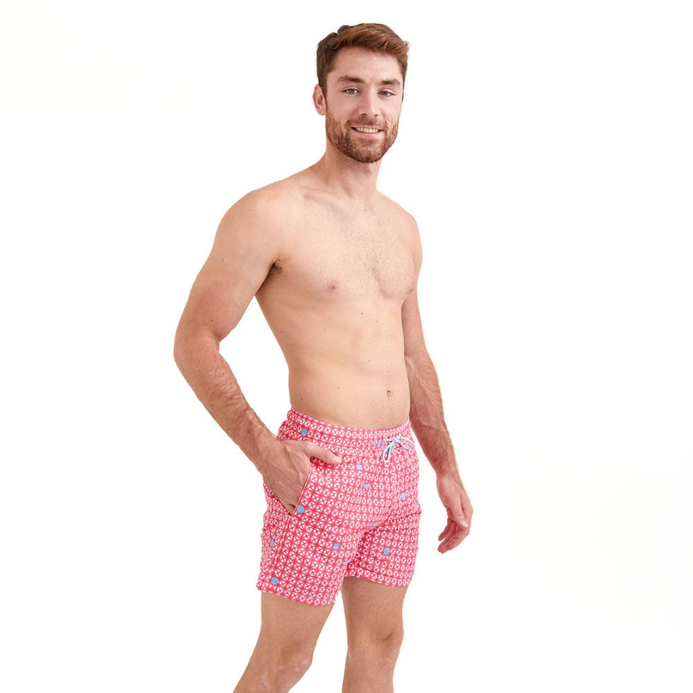 Pink Origamix Men's Swimsuit