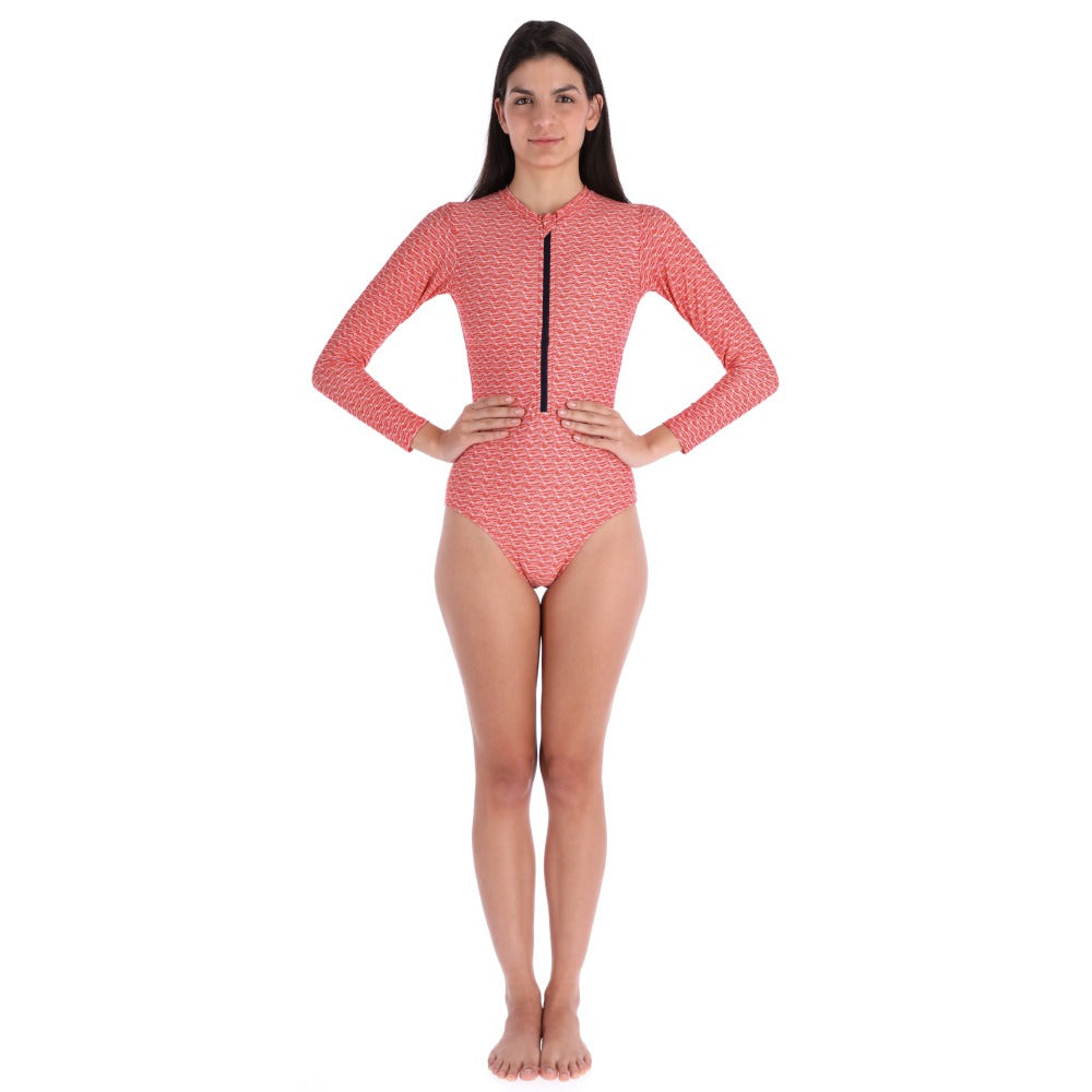 Traje de baño de manga larga para mujer Berry boats. Proteccion UV.