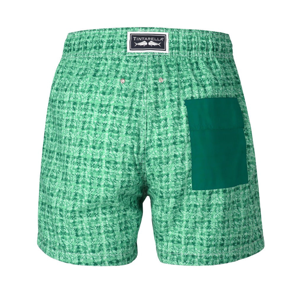 Men's Swimsuit Green Bird Model