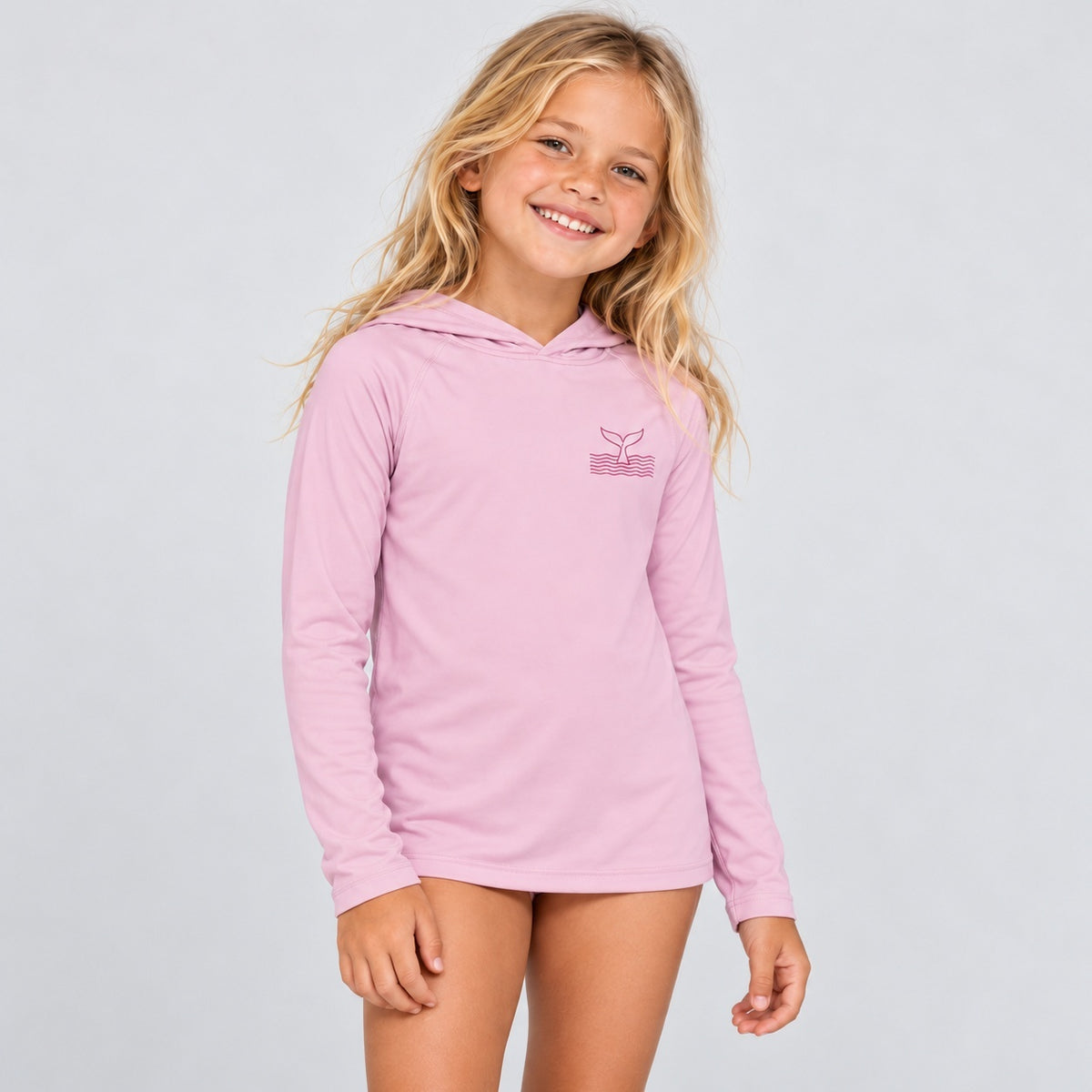 Playera Rashguard rosa para niños