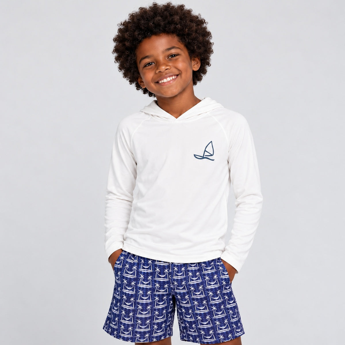 PLAYERA RASHGUARD BLANCA UNISEX PARA NIÑOS